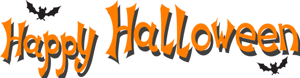 Надпись Хэллоуин на прозрачном фоне
