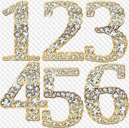 Бриллиантовые цифры для фотошопа