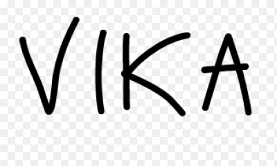 Имя Вика на белом фоне