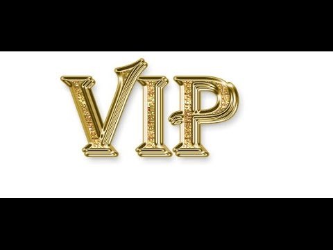 Золотой вип на прозрачном фоне