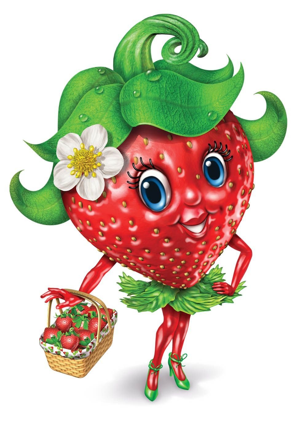 45 поздравление ягодке прикольное. Веселая клубника. Веселые фрукты. Сказочные ягоды. Клубника с глазками.