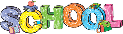 Школьные надписи на прозрачном фоне