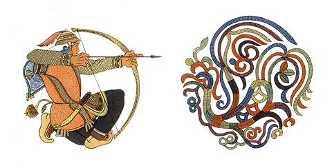 Нанайский узор в круге