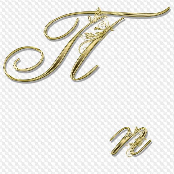 Золотые буквы и цифры на прозрачном фоне