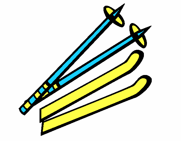 Рисование лыжи