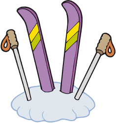 Лыжи рисунок