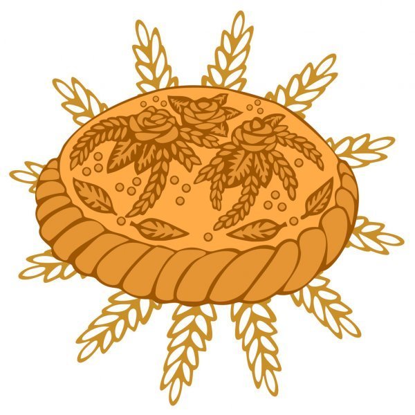 Рисование для детей каравай хлеба