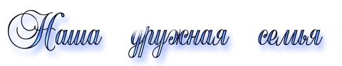 Наша дружная семья надпись