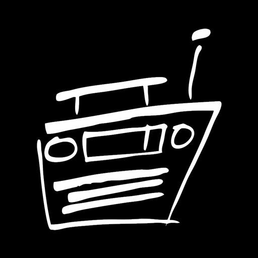 Наше радио логотип на черном фоне