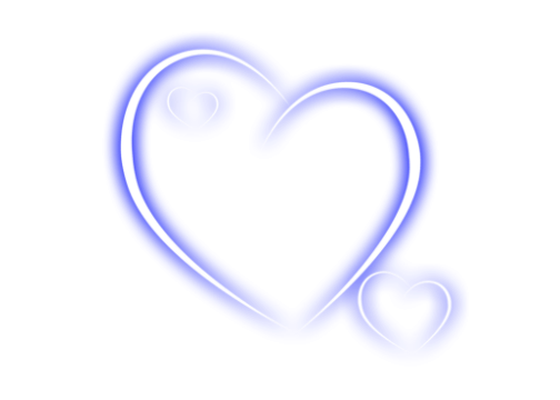 Светящееся сердце на прозрачном фоне