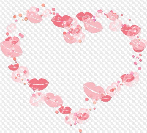 Рамка из сердечек розовых