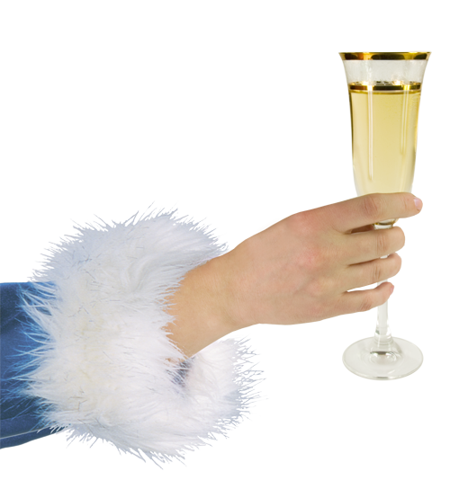 Рука с бокалом