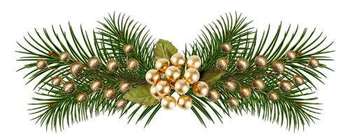 Рождественские разделители на прозрачном фоне