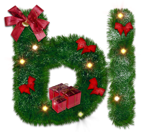 Красивые новогодние буквы