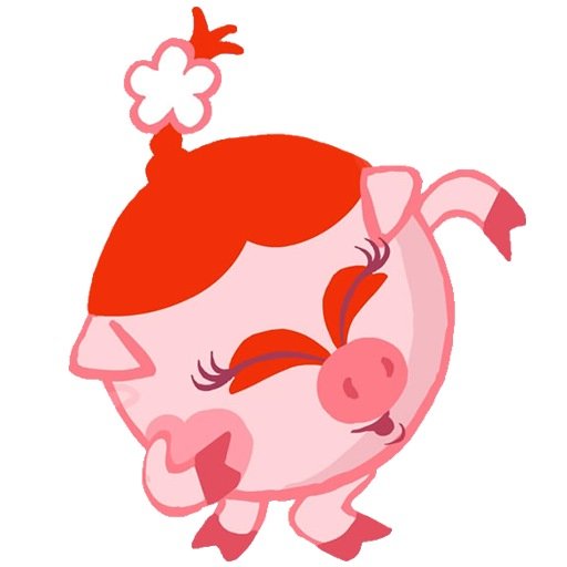 Смешарики Нюша на белом фоне