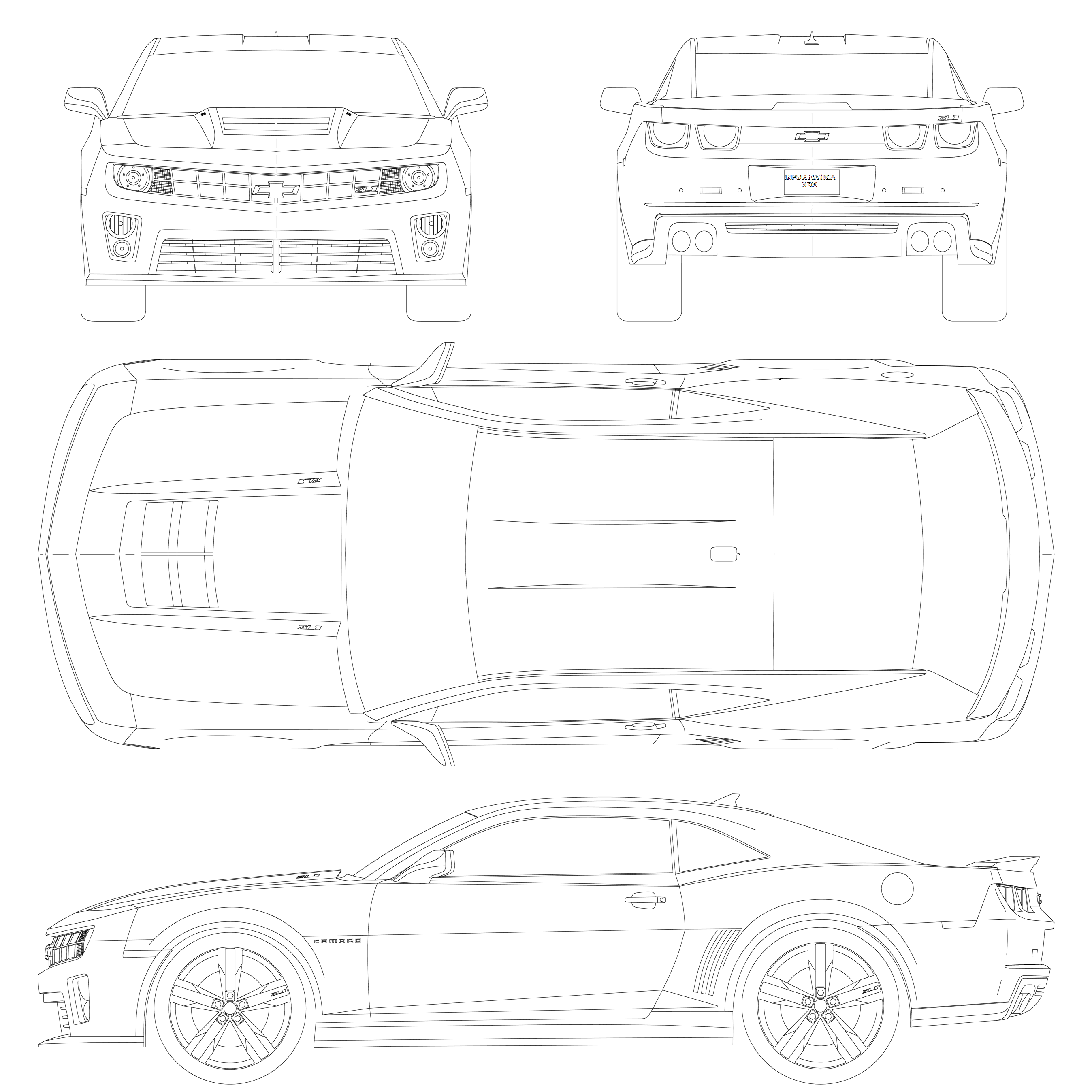 Как сделать чертеж машины. Chevrolet Camaro 2010 Blueprint. Chevrolet Camaro zl1 габариты. Chevrolet Camaro zl1 чертёж. Chevrolet Camaro zl1 Blueprint.