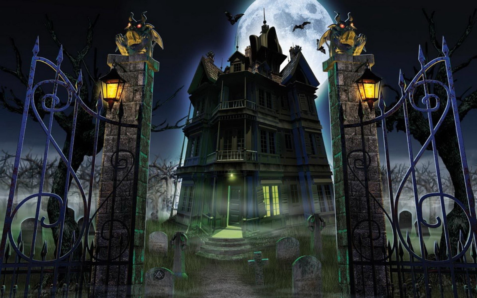 Хозяйка замка или ведьме нужен дом. Мрачный замок. Страшный замок. Замок с привидениями. Жуткий замок.