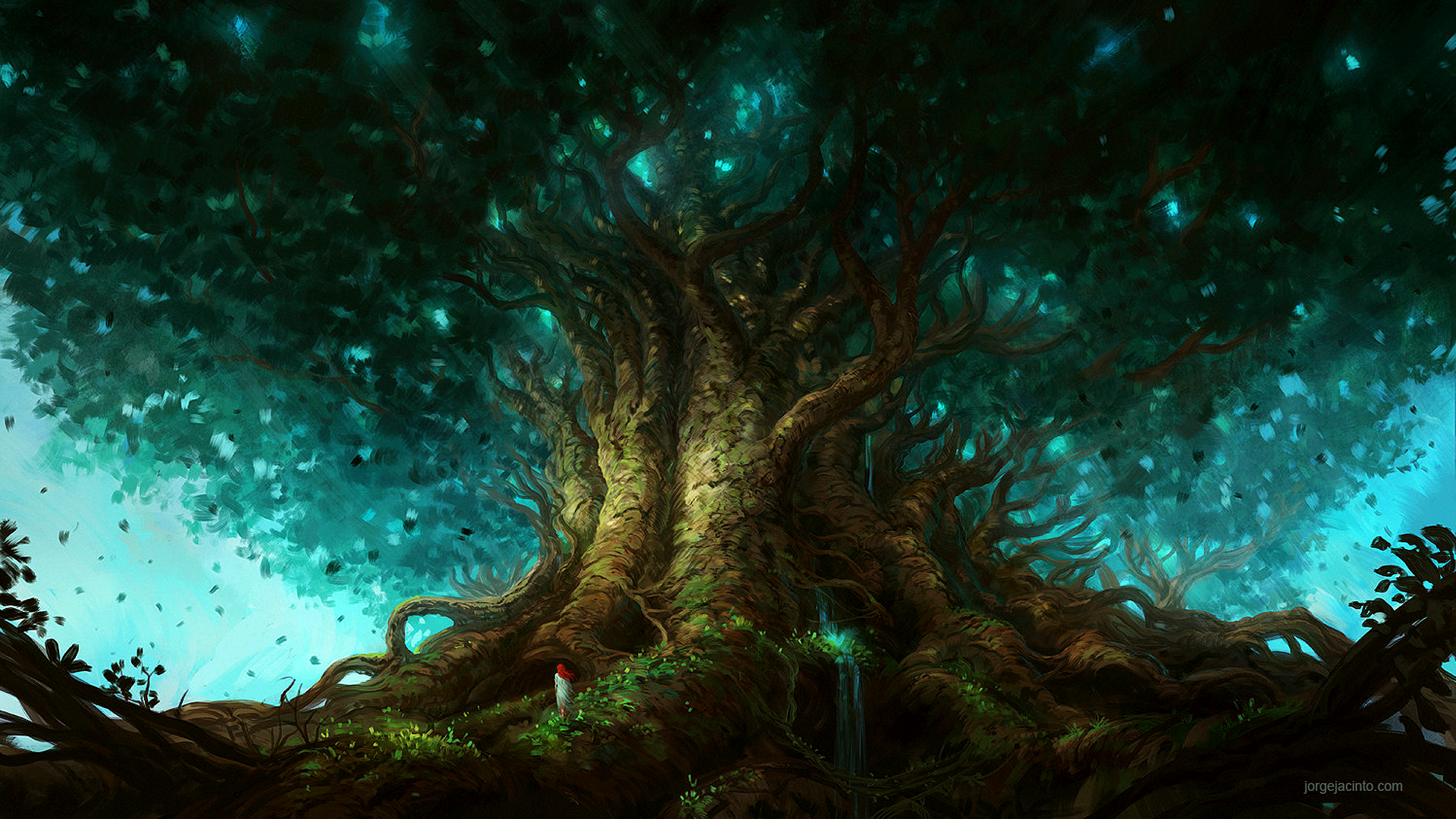 Древо аватара. Мистическое дерево. Дерево фэнтези. Сказочное дерево. Магическое дерево.