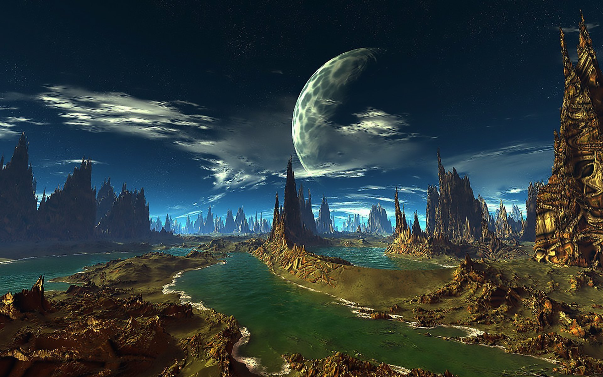 Kepler 452b ландшафт. Фантастические пейзажи. Инопланетные пейзажи. Неземной пейзаж.