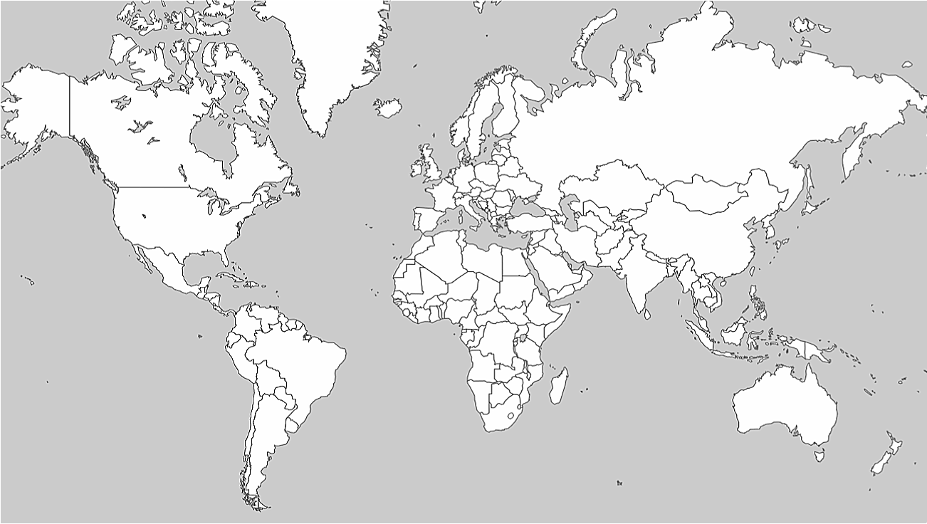 Карта земли черно белая