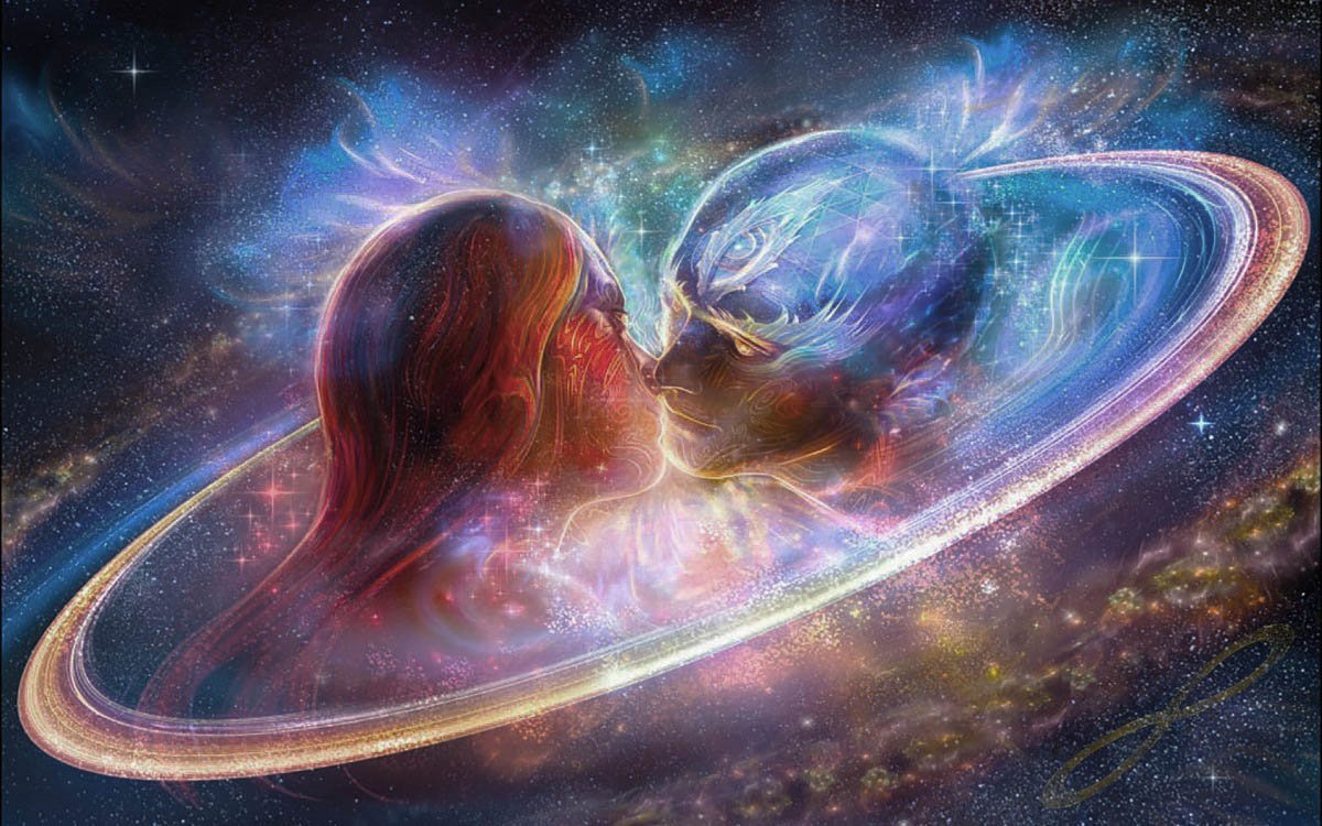 Мир вечный и бесконечный. Тантра Близнецовых Пламен. Сказочная Вселенная. Вселенная и любовь. Мужчина и женщина космос.