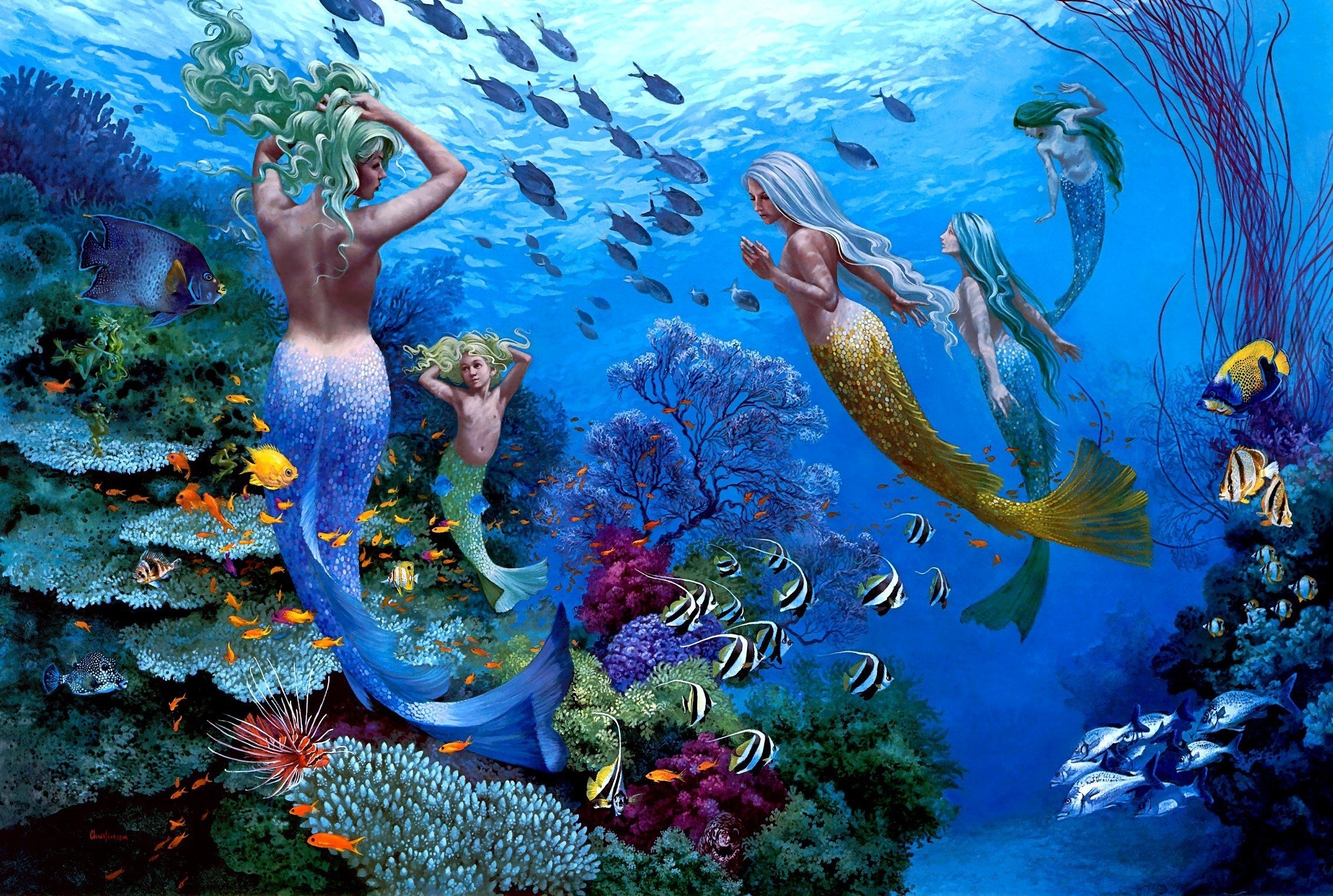 Песня бро какой наш план выловить русалку. Подводное царство Анджело Моджетта. Wil cormier художник.