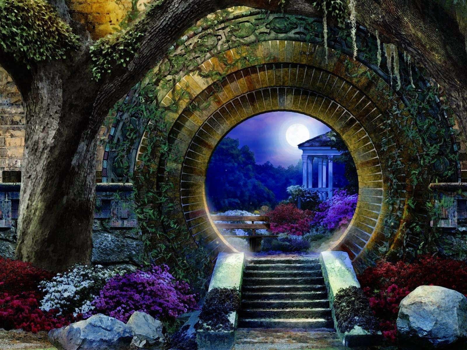 Про порталы в другие миры. Магические врата. Сказочные ворота. Дверь в параллельный мир. Двери в иные миры.