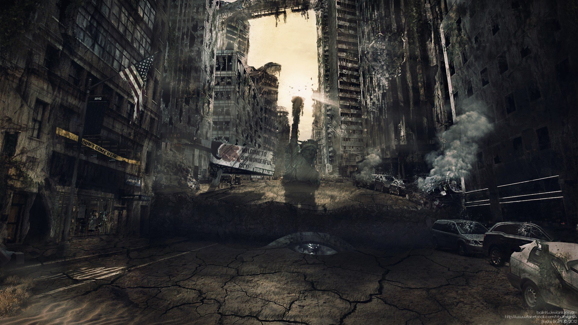 Destroyed town. Лос Анджелес апокалипсис 2013. Руины Нью-Йорка. Постапокалипсис Нью Йорк.