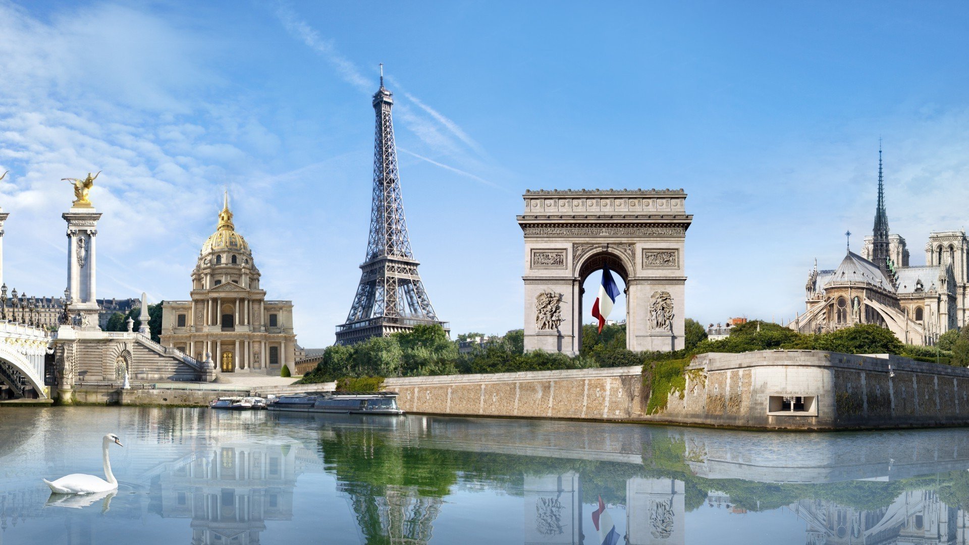 Эйфелева башня в Париже и Триумфальная арка. Эйфелева башня (Франция). Версаль (Франция).. Франция Эйфель мост. Название города разных стран