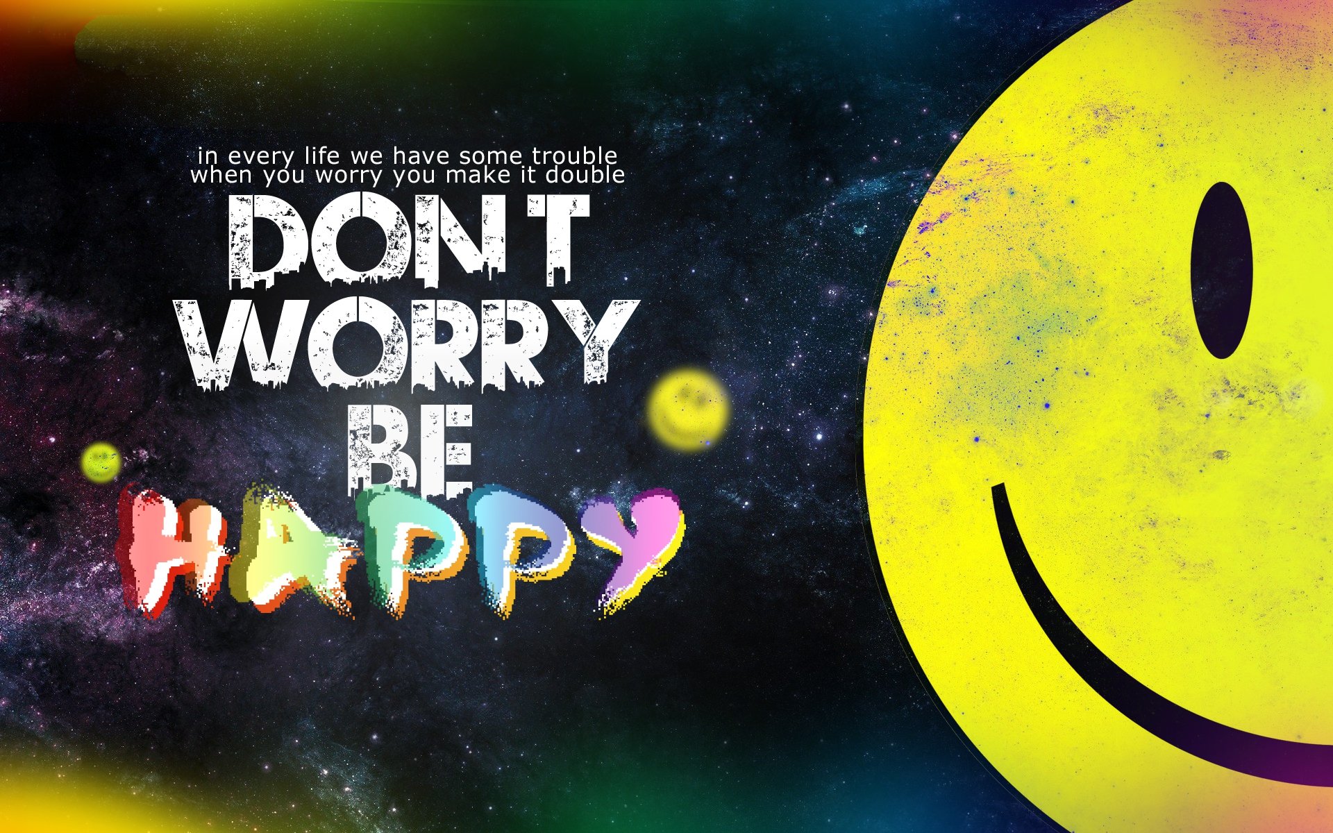 Be happy на русском языке. Don't worry be Happy. Донт вори би Хэппи. Надпись don't worry be Happy. Надпись донт вори би Хэппи.