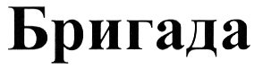 Бригада надпись