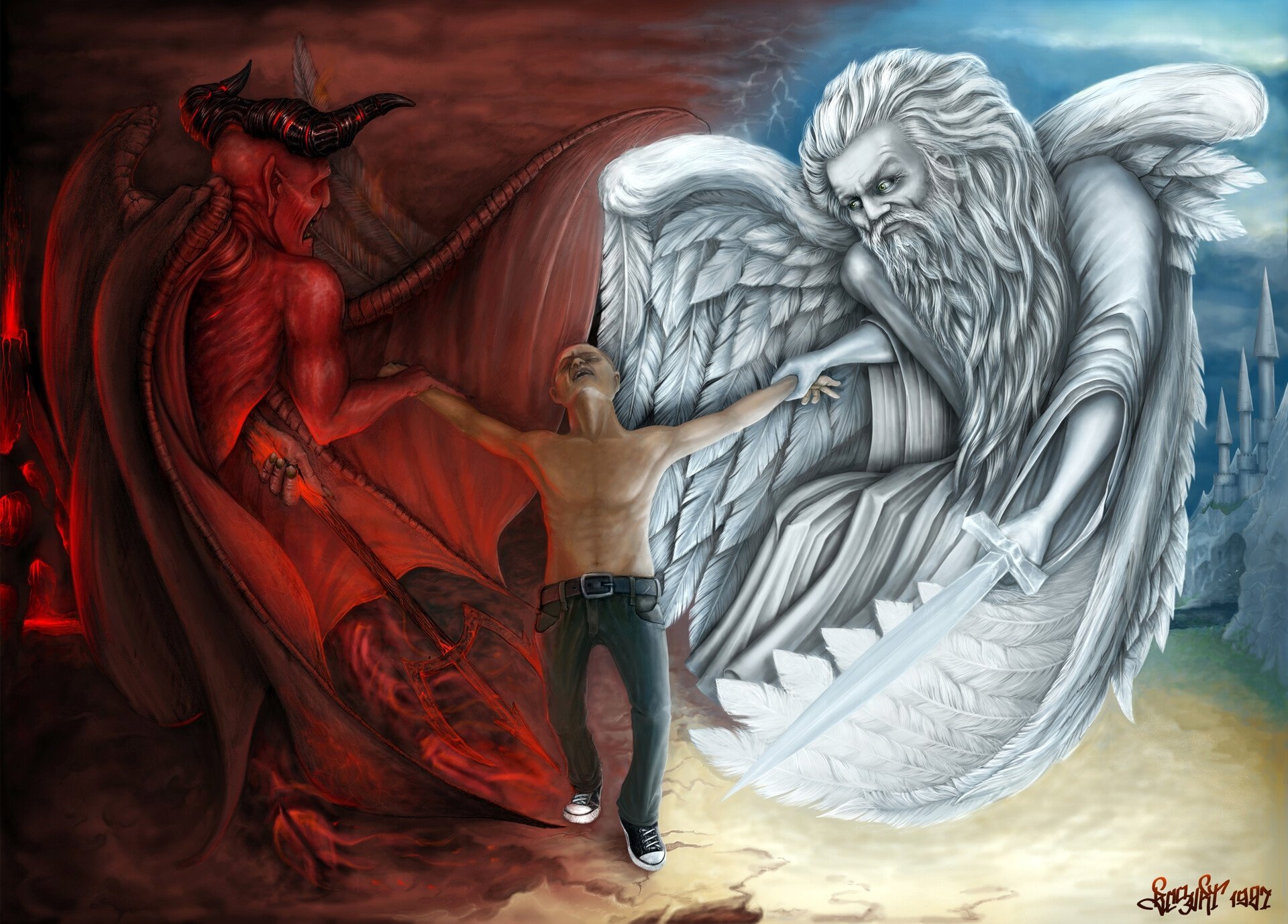 Демон иллюстрации. Ангел Люцифер Морнингстар. Люцифер дьявол сатана Мефистофель. Люцифер ангел или демон.