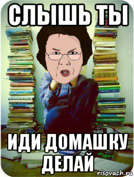Иди делай домашку Мем