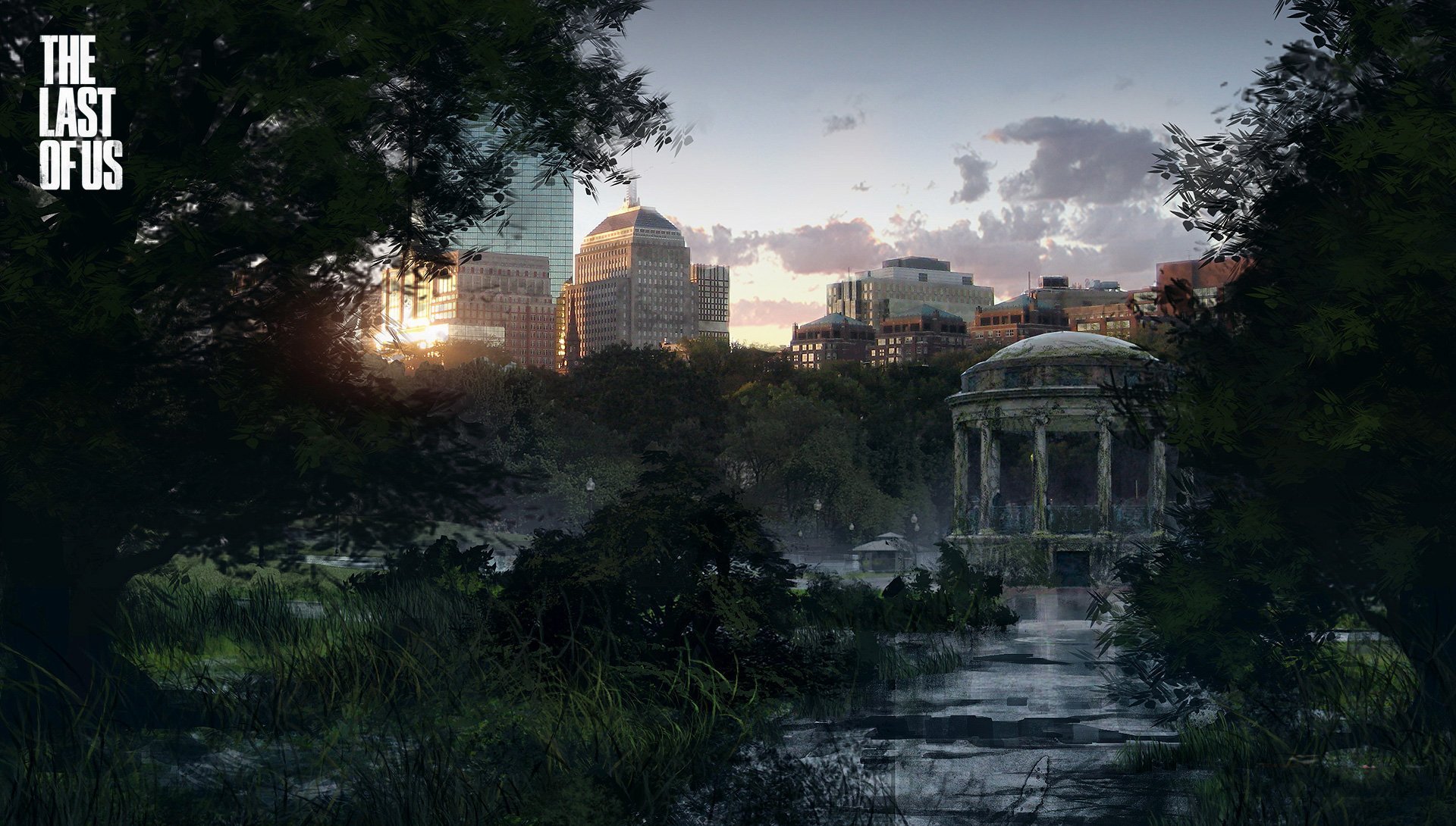 Town of us 3 3 1. The last of us город. The last of us город арт. Постапокалипсис арт the last of us. Заброшенный город the last of us 2.