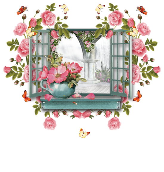 Сказочное окно на прозрачном фоне