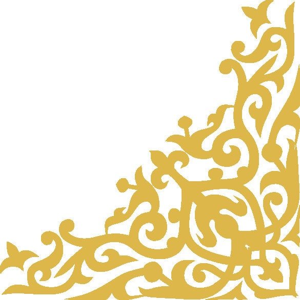 Казахский орнамент золотой