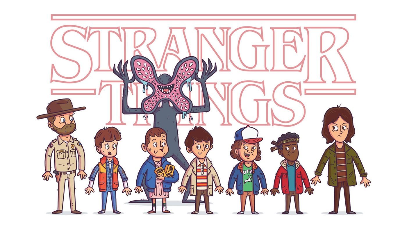 Stranger things рисунки. Очень странные дела. Странные дела персонажи. Осд на английском с субтитрами