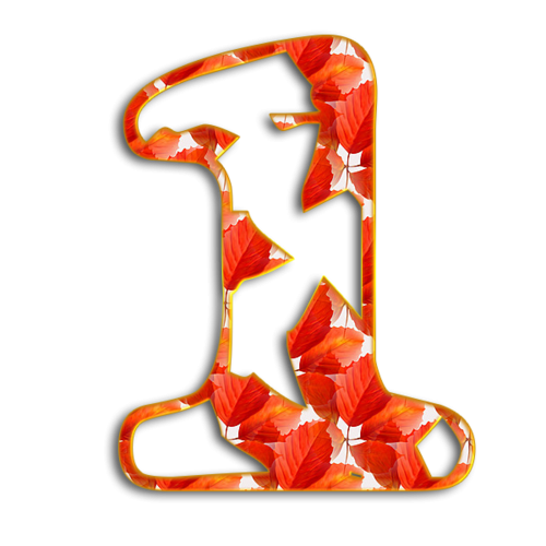 Осенние буквы и цифры