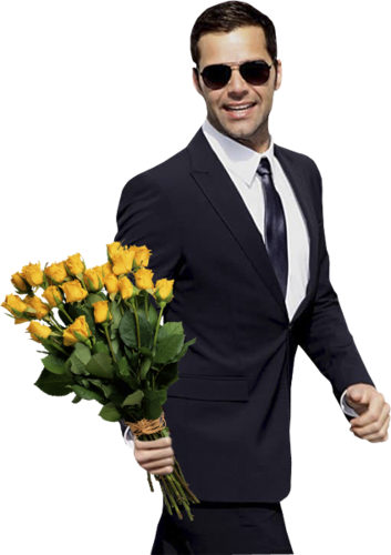 Мужчина с цветами