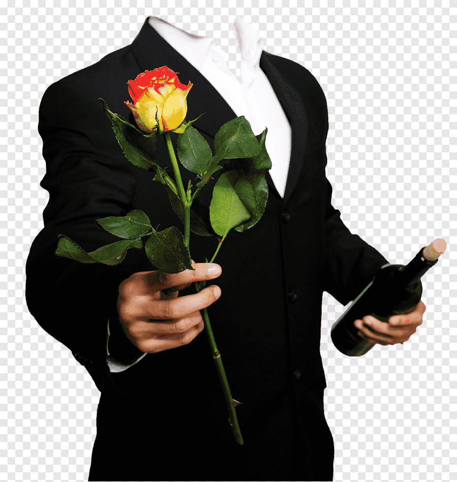 Картинка мужчина дарящего цветы