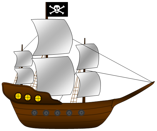 Корма корабля вектор