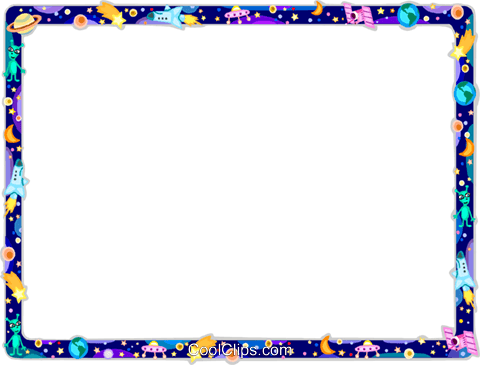 Рамка космос на прозрачном фоне