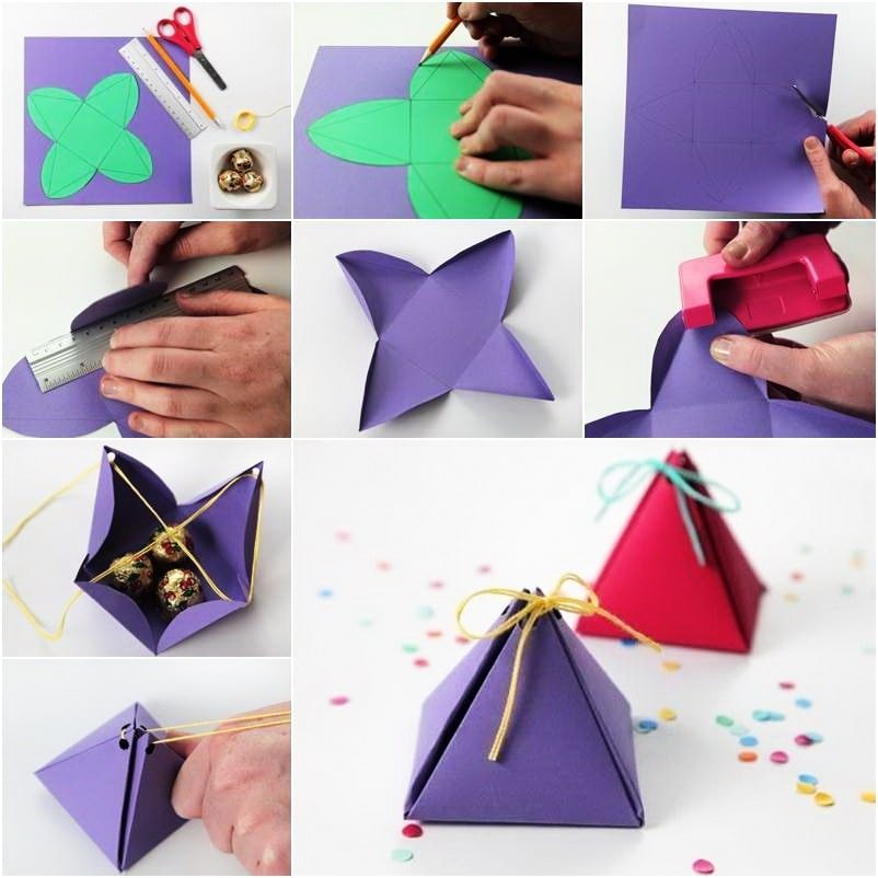 Идеи подарков своими руками. Подарок из бумаги. Упаковка для подарка из бумаги. Красивый подарок своими руками из бумаги.
