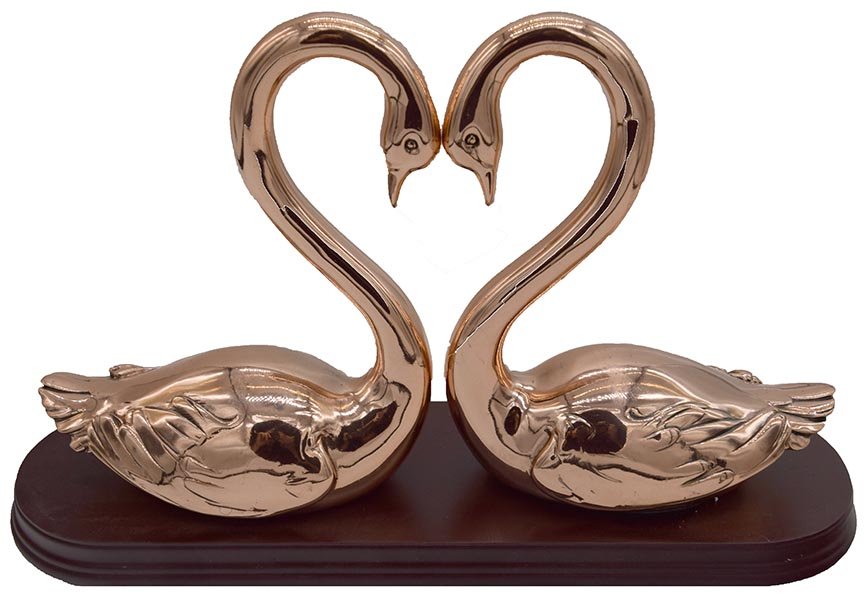 Фигурка"пара лебедей"30х13х8см. Статуэтка "лебеди". Подарок на бронзовую свадьбу. Два лебедя статуэтка.