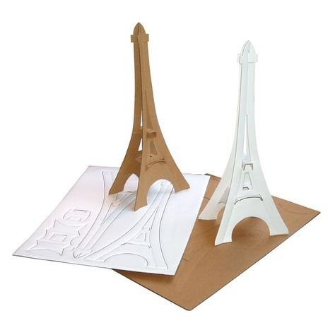 Эйфелева башня из бумаги в технике вырезания