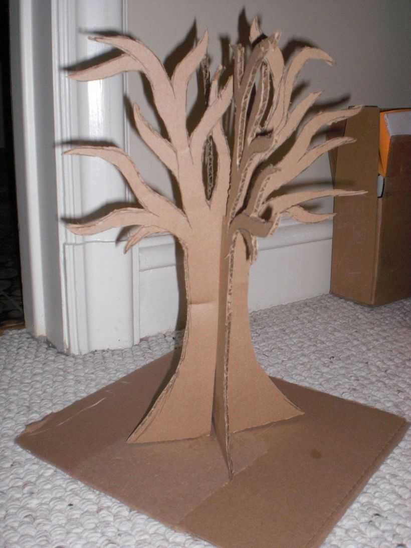 Легкое дерево своими руками. Объемное дерево. Поделка дерево. Дерево из бумаги. Объемное дерево из картона.