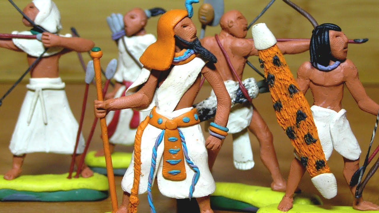 Поделка Египет. Статуэтки древнего Египта. Египетские лучники. Древний Египет из пластилина.