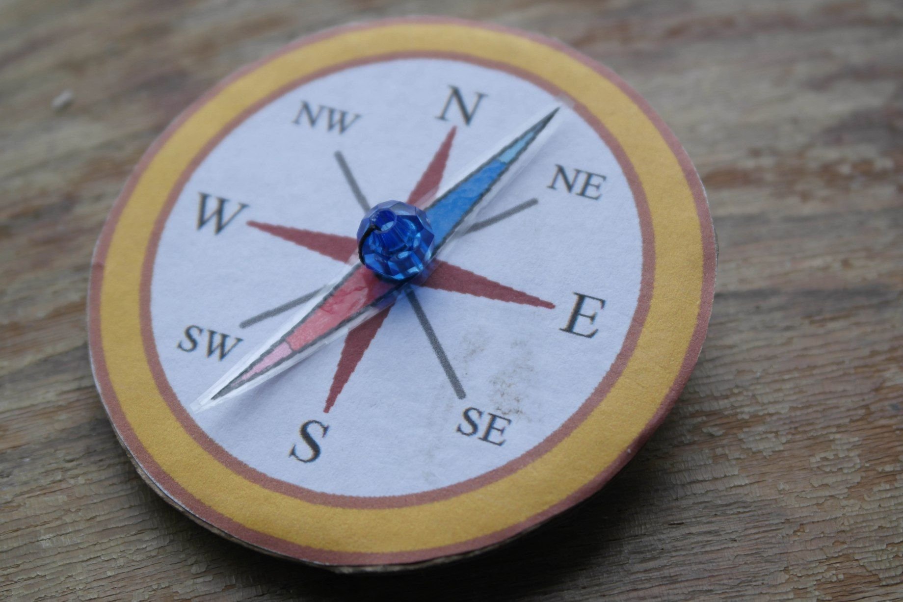 Как сделать компас из картона