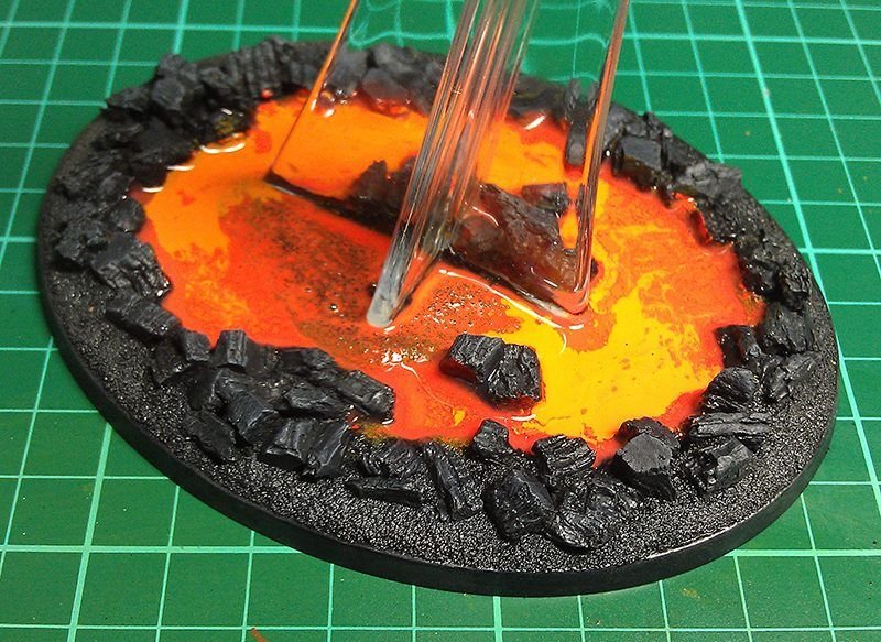 Делаем fire. Террейн лава. Лава в диораме. Костер из пластилина.