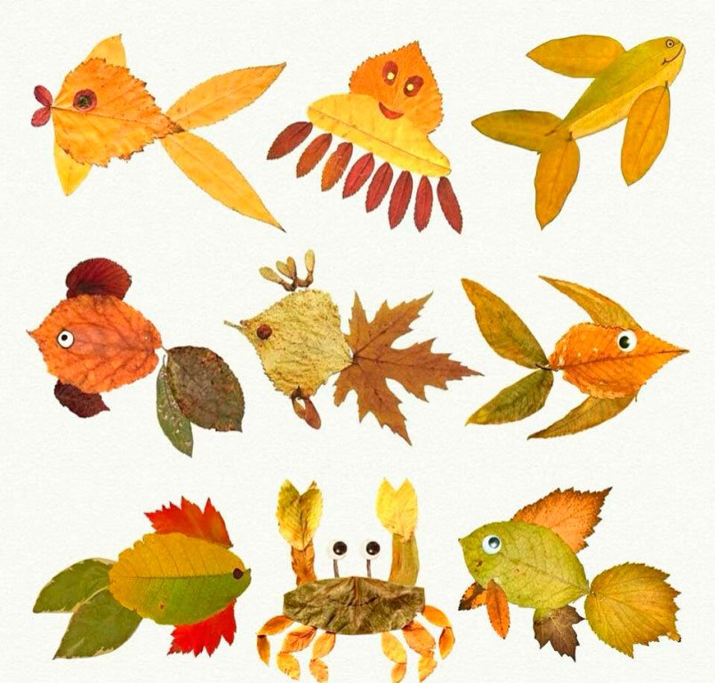 Осенняя поделка: павлин из ярких листьев | Материнство - беременность, роды, питание, воспитание